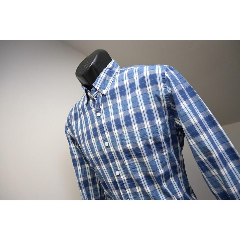 J Crew Classic Fit Dress Shirt Plaid Front Pocket Long‎ Sleeve Mens Sz Medium